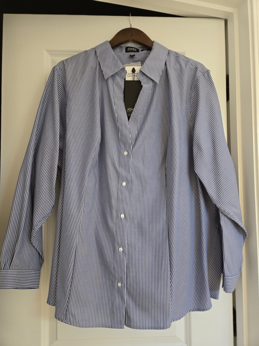 Jones New York Blue Striped Women's Shirt